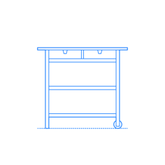 Furniture Kitchen Cart Ikea Forhoja Kitchen Cart Digital Sketch Svg Design, Free Vectors File